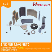 China neodymium magnet arc segment magnet for dc motor generator